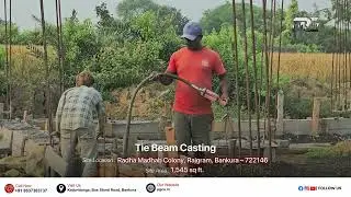 Strong Foundation | Tie Beam Casting| New Construction Site| PG Construction Unit| Dream House
