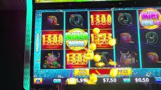 HUFF N PUFF HANDPAY! MANSION BONUS WIN!