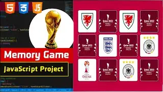 ⚽ Memory Card Game شرح عمل لعبة 🏆|😍 JavaScript Tutorial مشاريع جافا سكريبت