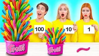 100 Слоев Еды Челлендж | Потрясающие Кухонные Хитрости от Candy DO