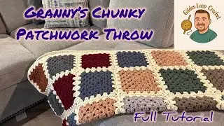 Easy Crochet Throw Blanket, chunky yarn&mdash;super easy, and beginner friendly! 