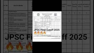 JPSC Final Cutoff 2025 #shortvideo #shotrs