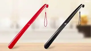Extra Long Handled Shoe Horn - Straight & Sturdy Shoe Horn Long Handled for Men, Women, & Kids