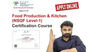 NSQF Level 1 Certificate - Original । NSDC । Kitchen । Tradesman ।&zwnj; Cook - Water Carrier - Waiter ।