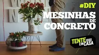 como fazer MESAS de CONCRETO : DIY