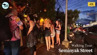 What A Lively Street in Seminyak Bali Tonight | Night Walking Kayu Aya Street Ahead of New Year