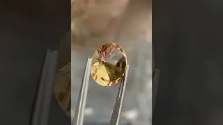 Round Citrine 8.55 Carats Custom Precision Cut Natural Brazilian Gemstone #round #citrine #gems