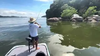 A resenha do robalao, o dia que o convidado deu um baile - s&oacute; foram 05 robalos Flexas