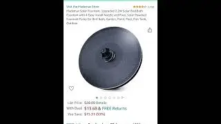 53 % off Mademax Solar Fountain, Upgraded 2.2W Solar Bird Bath Fountain