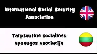 VOCABULARY IN 20 LANGUAGES = International Social Security Association