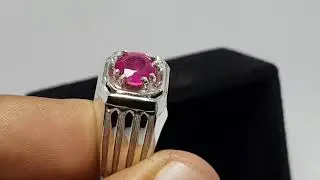 Beautiful Burmese ruby ring mens ruby ring yaqoot ring