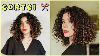 MEU NOVO CORTE DE CABELO - Corte Cacheado Arredondado