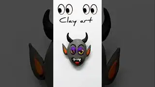 evil face clay art 😳#shorts #clayart #diy