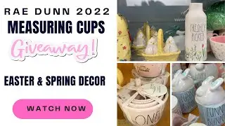 RAE DUNN Measuring Cups Giveaway AND RAE DUNN Easter Spring Decor Shop With Me - Rae Dunn 2022