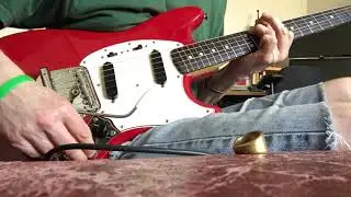 Blowing with the breeze on a 1965 Fender Mustang - sadly now sold...!