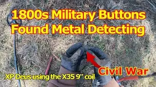 1800s Military Buttons found Metal Detecting