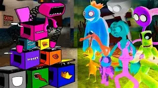 Boxy Rainbow Friends vs Ghost Rainbow Friends but New Voice Friday Night Funkin Mod Roblox