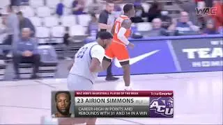 2021-22 WAC Men's Basketball Player of the Week 13 - Simmons, ACU