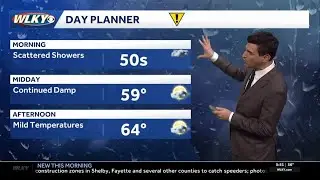 Damp and mild Tuesday, colder weather moves in tomorrow