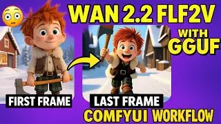 WAN2.2 FLF2V (First-Last Frame to Video): Full ComfyUI Workflow with GGUF + Image-to-Video