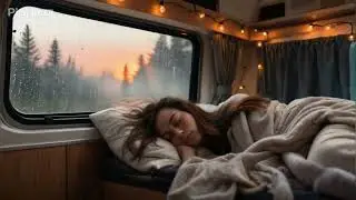 Rain Sounds For Sleeping ASMR - 99% Instantly Fall Asleep With White Noise Heavy Rain & Thunderstorm