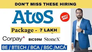 Atos New Hiring Announced | Corpay, Bicsom, Stonex, Fampay Jobs | All Details Covered