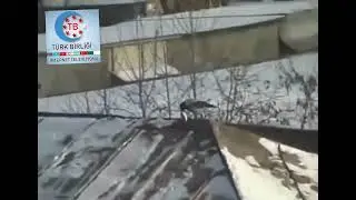KARGANIN KARLI HAVADA &Ccedil;ATIDA KALAVUZ KAPAGIYLA KAYAK YAPIŞI