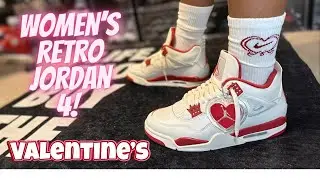 Women&rsquo;s Retro Jordan 4 &ldquo;Valentine&rsquo;s Day&rdquo;! Review & On Feet!