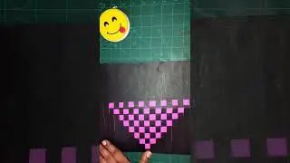 paper mat || paper heart design || paper weaving || #shorts