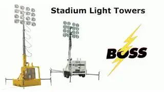 Stadium Light Towers - Industrial, Construction, Sporting Events - Boss Light Tower Rentals