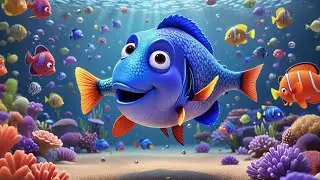 Six Flying Fish Learn to Add | Addition Song for Kids | Learn Math with Fun Fish