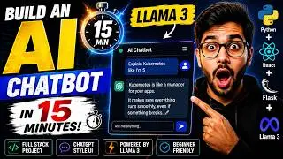 Build an AI Chatbot with Python & React in 15 Minutes (Llama 3 + Flask)