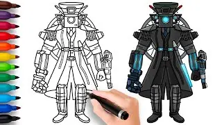 HOW TO DRAW NEW ASTRO UPGRADED LARGE CAMERAMAN | Skibidi Toilet Fanmade - Easy Step by Step Drawing