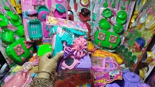 4 Minutes Satisfying with Unboxing Cute Laundry kitchen Playset | Asmr (no music)