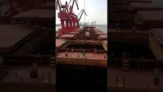 Seanergy Maritime I Discharging Iron Ore Cargo from Dry Bulk Vessel