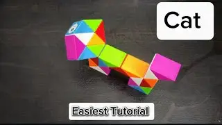 How to make a Cat pattern on snake cube 24 pieces|| Easiest Tutorial || by Ak cube world 