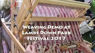 Weaving demonstration at Lambs Down Park Festival