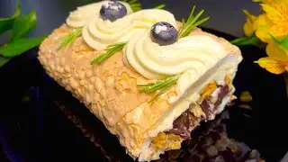 Быстрый и вкусный праздничный десерт, без муки, без сгущенки, без желатина!