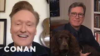 Stephen Colbert Doesn&rsquo;t Believe Conan Has Dogs | CONAN on TBS