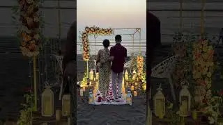 premium beach proposal decoration Mumbai  #mumbaiproposal #sunsetproposal #romanticsetup #proposal