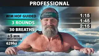 Professional Wim Hof Guided Breathing | 3 Rounds - 30 Breaths | 5 min Meditation | 629hz