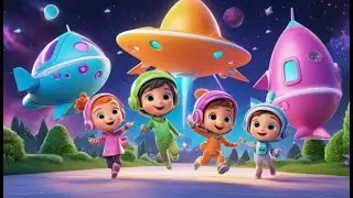Ten Little Spaceships | Nursery Rhyme Song for Kids