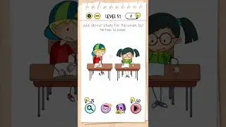 Brain Test Level 51 - Jack did not study for the exam, but he has to pass