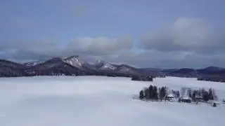 Mavic Pro Drone, Tremblant Ice Lake Aerial View