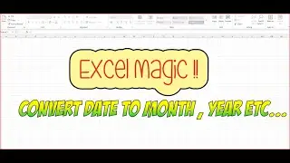 Excel Magic || Convert Date to Month Year || Excel Tricks || #excel #exceltips #exceltutorial