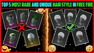 TOP 5 MOST RARE HAIR STYLE IN FREE 🔥 | UNIQUE HAIR STYLE IN FREE FIRE 🔥 -  DRESS COMBINATION