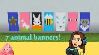 How to Make 7 Minecraft ANIMAL BANNERS!! *follow along tutorial* pt. 1