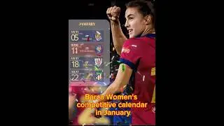 Barca Women's Competitive Calendar in January 2025 #football #fcbfemeni #fcbarcelona #laliga