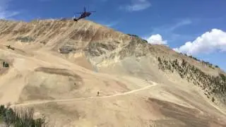 Ski lift construction at Big Sky Resort