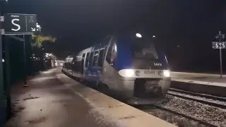 Arrivé d'un BIBIGC ex transilien N549 devenu Zou sous la neige